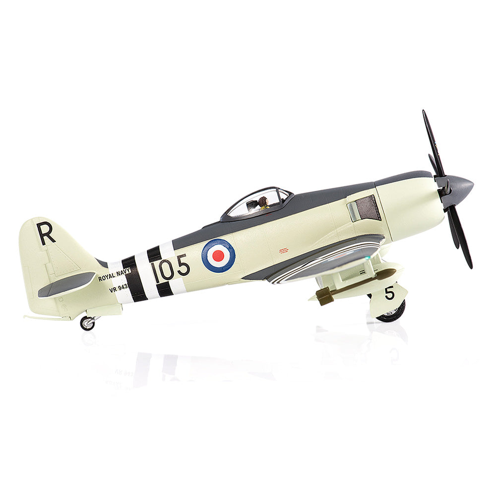 PRE-ORDER Hawker Sea Fury FB MK. II Royal Navy No. 804 Squadron FAA Korean War Diecast 1:72 Scale Model - JC Wings JCW-72-SFURY-002