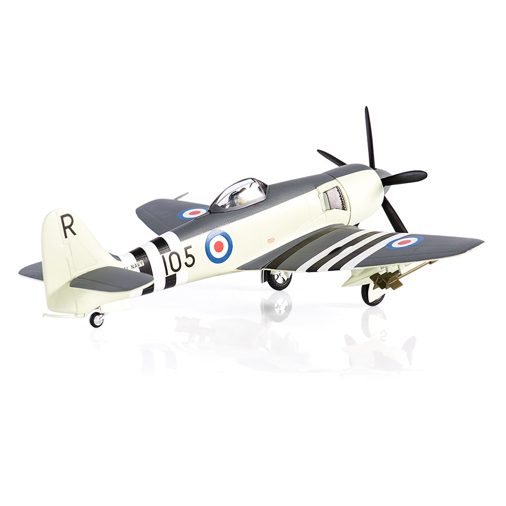 PRE-ORDER Hawker Sea Fury FB MK. II Royal Navy No. 804 Squadron FAA Korean War Diecast 1:72 Scale Model - JC Wings JCW-72-SFURY-002