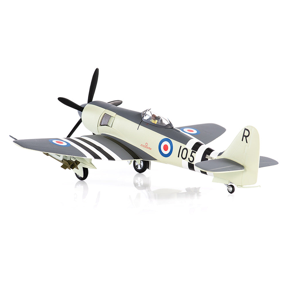 PRE-ORDER Hawker Sea Fury FB MK. II Royal Navy No. 804 Squadron FAA Korean War Diecast 1:72 Scale Model - JC Wings JCW-72-SFURY-002