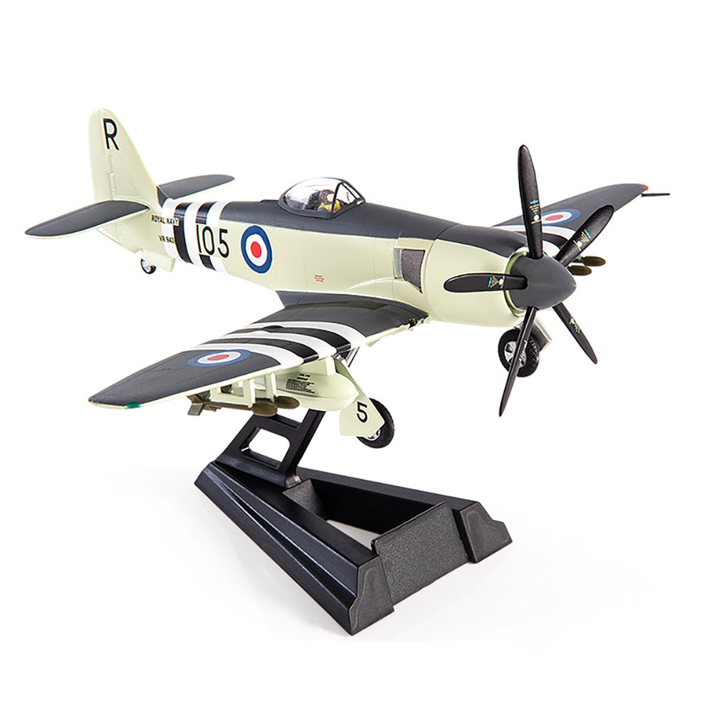 PRE-ORDER Hawker Sea Fury FB MK. II Royal Navy No. 804 Squadron FAA Korean War Diecast 1:72 Scale Model - JC Wings JCW-72-SFURY-002