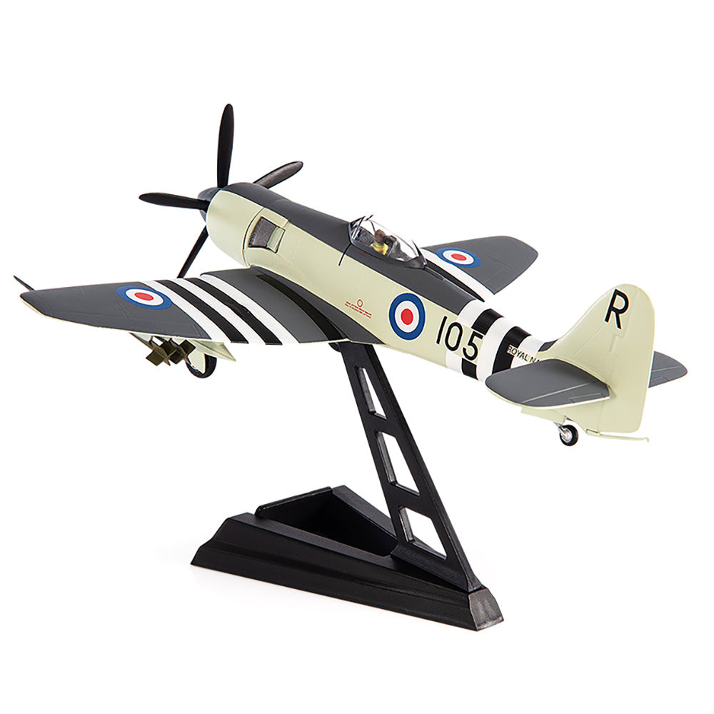 PRE-ORDER Hawker Sea Fury FB MK. II Royal Navy No. 804 Squadron FAA Korean War Diecast 1:72 Scale Model - JC Wings JCW-72-SFURY-002