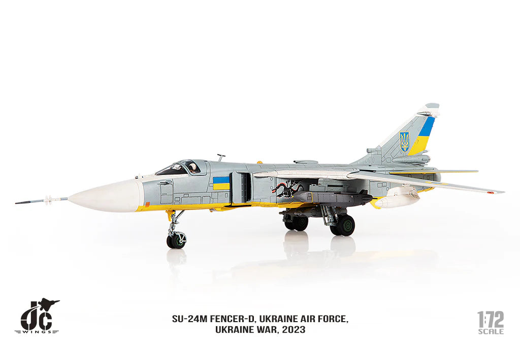 Sukhoi SU-24M Fencer-D Ukraine Air Forces Ukraine War 2023 Diecast 1:72 Scale Model - JC Wings JCW-72-SU24-001