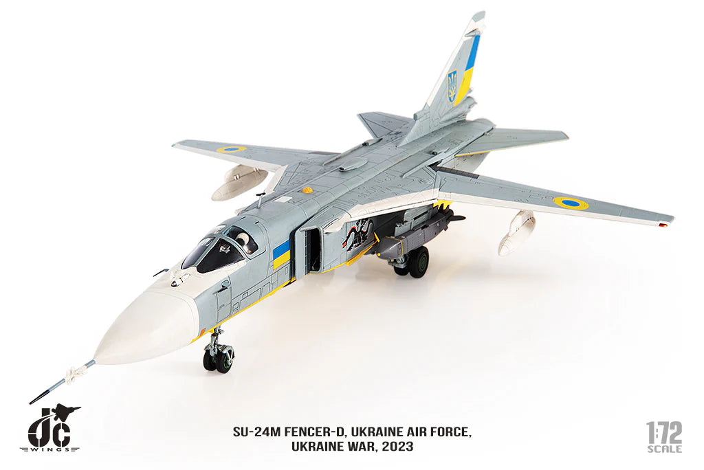 Sukhoi SU-24M Fencer-D Ukraine Air Forces Ukraine War 2023 Diecast 1:72 Scale Model - JC Wings JCW-72-SU24-001