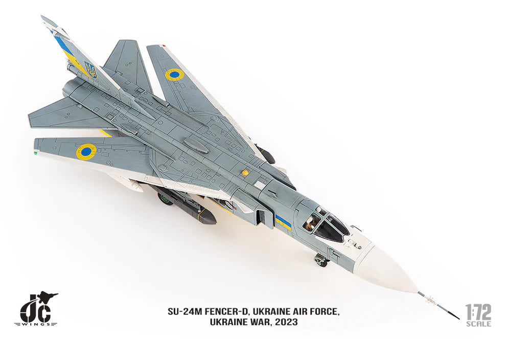 Sukhoi SU-24M Fencer-D Ukraine Air Forces Ukraine War 2023 Diecast 1:72 Scale Model - JC Wings JCW-72-SU24-001