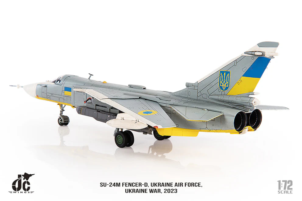 Sukhoi SU-24M Fencer-D Ukraine Air Forces Ukraine War 2023 Diecast 1:72 Scale Model - JC Wings JCW-72-SU24-001