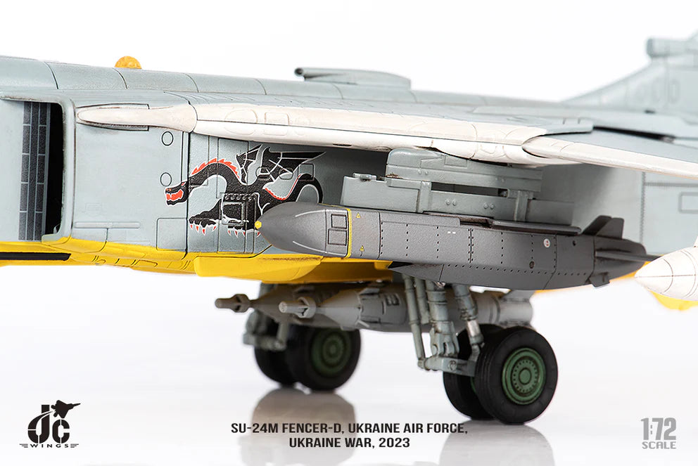 Sukhoi SU-24M Fencer-D Ukraine Air Forces Ukraine War 2023 Diecast 1:72 Scale Model - JC Wings JCW-72-SU24-001