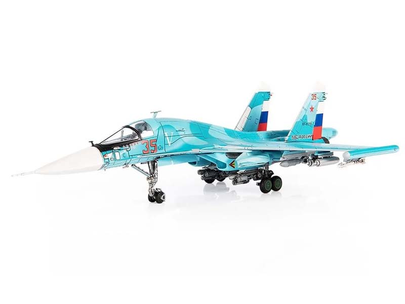 Sukhoi SU-34 Fullback Russian Air Force Ukraine War 2022 Diecast 1:72 Scale Model - JC Wings JCW-72-SU34-008