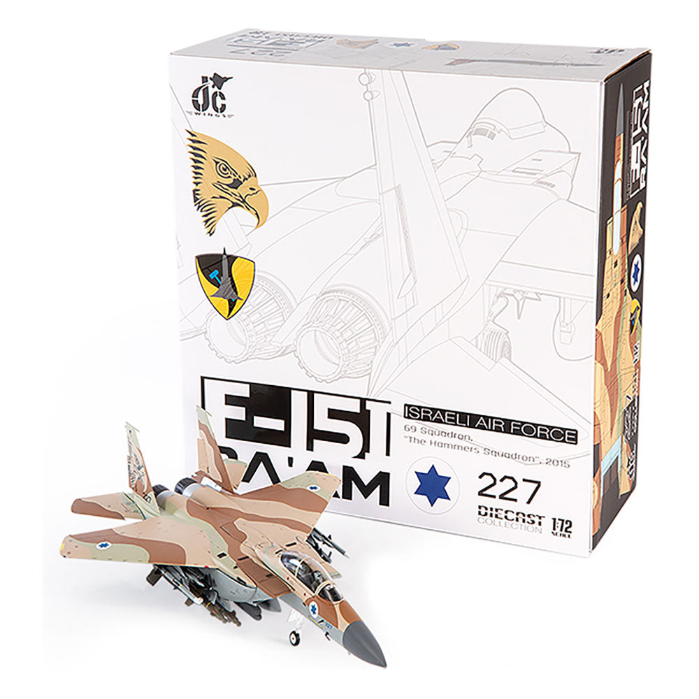 PRE-ORDER McDonnell Douglas F-15I Ra'am Israeli Air Force 69 Squadron - The Hammers Squadron Diecast 1:72 Scale Model - JC Wings JCW-72-F15-021