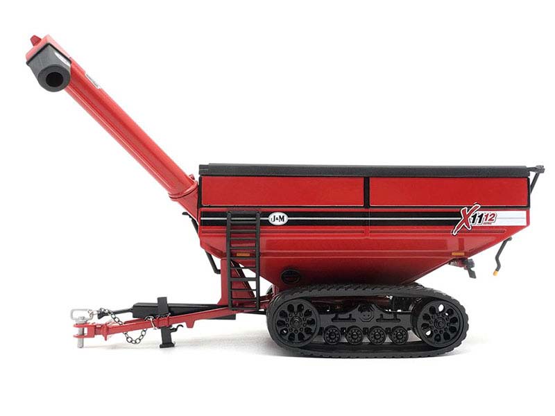 J&M X1112 Grain Cart w/ Tracks - Red Diecast 1:64 Scale Model - Spec Cast JMM010