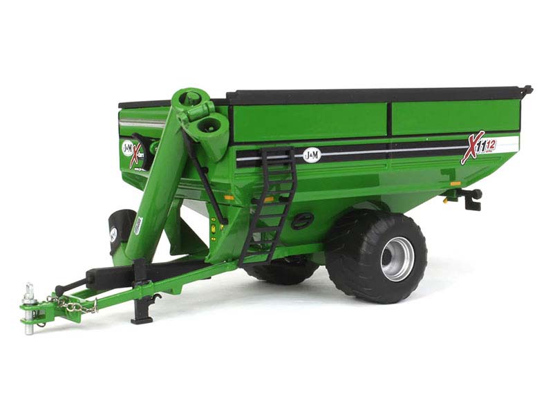 J&M X1112 Grain Cart w/ Single Wheels - Green Diecast 1:64 Scale Model - Spec Cast JMM030