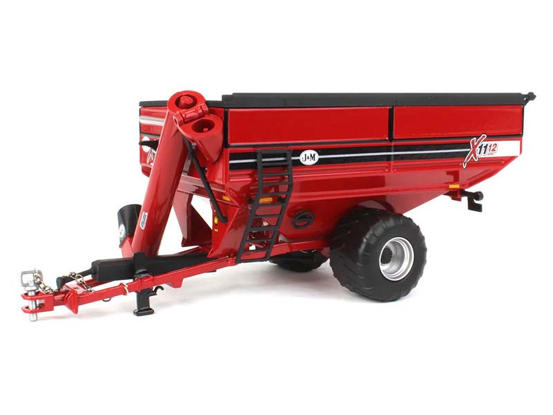 J&M X1112 Grain Cart w/ Single Wheels - Red Diecast 1:64 Scale Model - Spec Cast JMM032