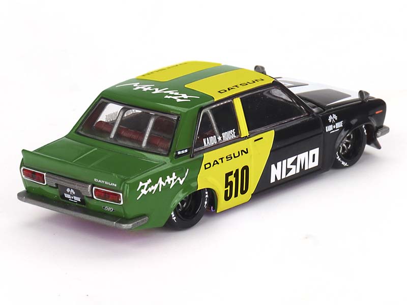 PRE-ORDER Datsun Street 510 Racing V2 – Black Yellow (Kaido House x Mini GT) Diecast 1:64 Scale Model - TSM KHMG131