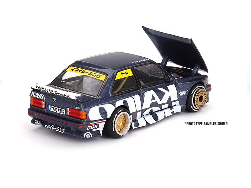 PRE-ORDER BMW M3 (E30) Kaido Works V1 – Dark Blue (Kaido House x Mini GT) Diecast 1:64 Scale Model - TSM KHMG154