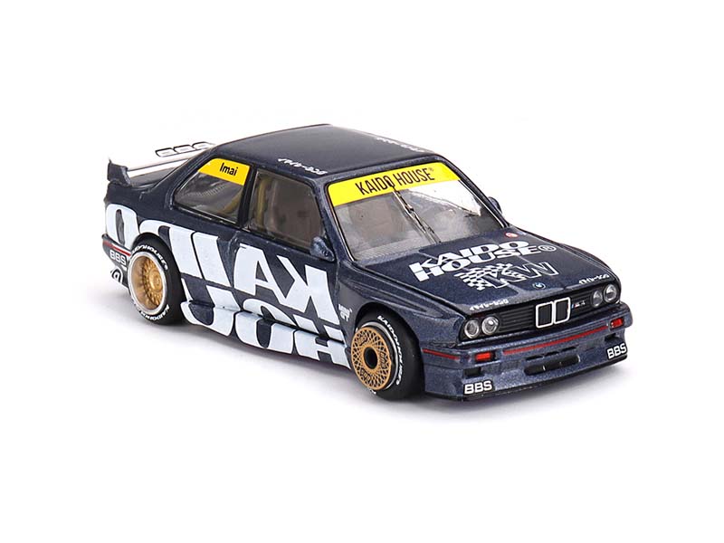 PRE-ORDER BMW M3 (E30) Kaido Works V1 – Dark Blue (Kaido House x Mini GT) Diecast 1:64 Scale Model - TSM KHMG154