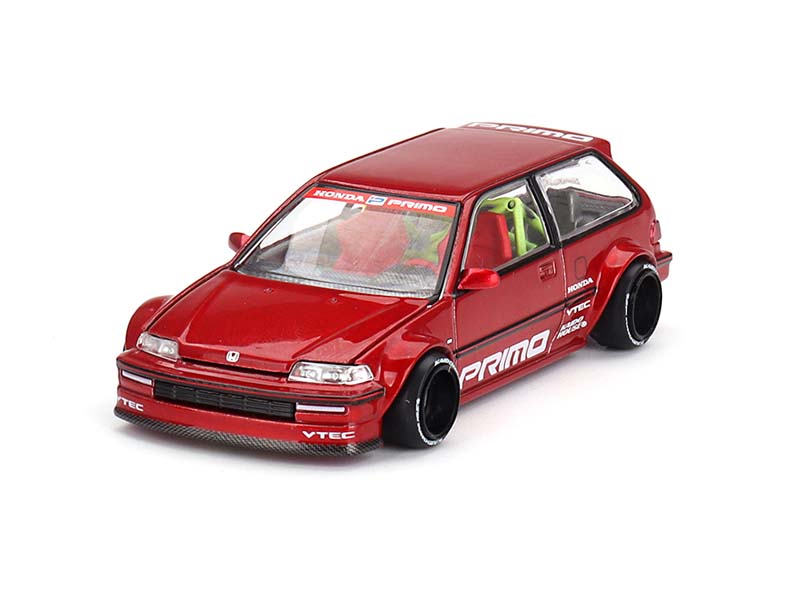 PRE-ORDER Honda Civic (EF) Kaido Works V2 - M Red (Kaido House x Mini GT) Diecast 1:64 Scale Model - TSM KHMG156