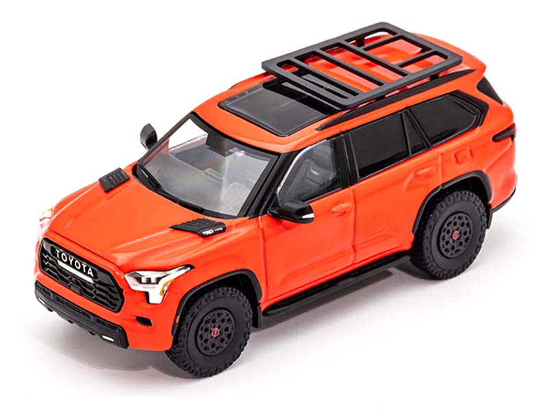 PRE-ORDER 2023 Toyota Sequoia TRD Pro – Solar Octane Orange Diecast 1:64 Scale Model - GCD KS-068-438