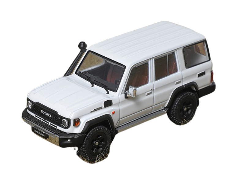 PRE-ORDER Toyota Land Cruiser (J76) 2023 RHD – White Diecast 1:64 Scale Model - GCD KS-081-459