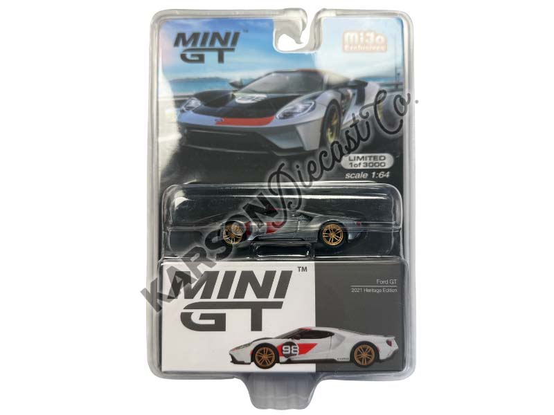 CHASE 2021 Ford GT Heritage Edition (Mini GT) Diecast 1:64 Scale Model Car - TSM MGT00313