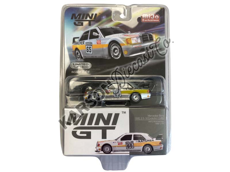 CHASE 1990 Mercedes-Benz 190E 2.5-16 Evolution II #65 AMG Motorenbau DTM (Mini GT) Diecast 1:64 Scale Model - TSM MGT00342