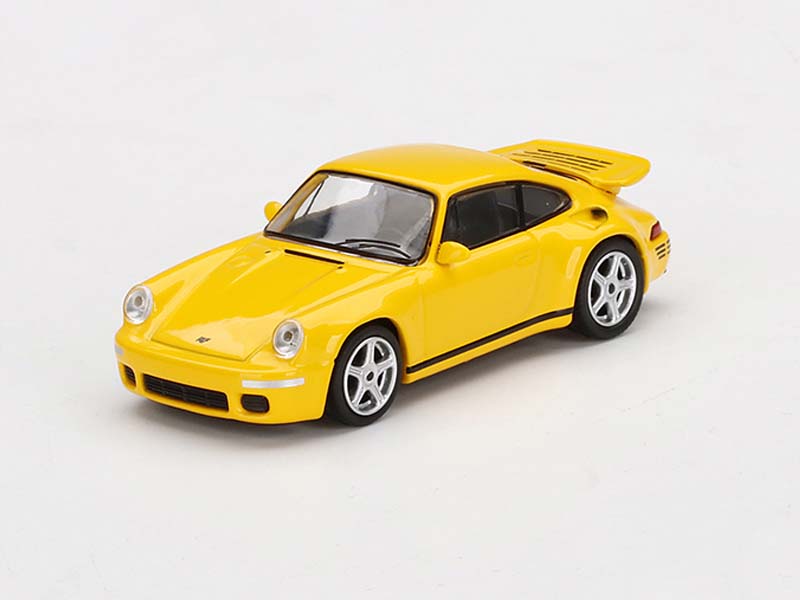 CHASE RUF CTR Anniversary - Blossom Yellow (Mini GT) Diecast 1:64 Scale Model - True Scale Miniatures MGT00358