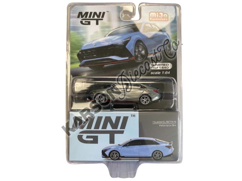 CHASE Hyundai Elantra N Performance Blue - MiJo Exclusive ( Mini GT) Diecast 1:64 Scale Model - TSM MGT00404