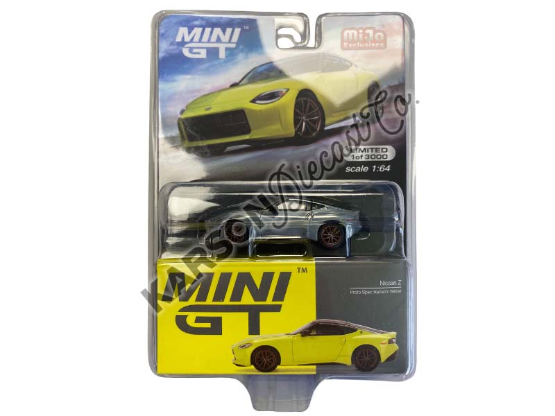 CHASE Nissan Z Proto Spec 2023 Ikazuchi Yellow (Mini GT) Diecast 1:64 Scale Model - TSM MGT00415