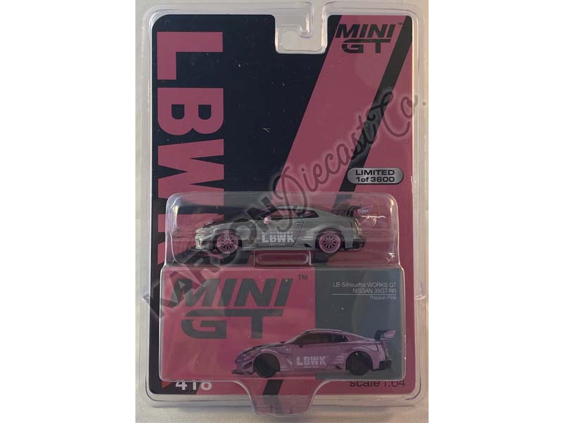 CHASE LB-Silhouette WORKS GT NISSAN 35GT-RR Ver.2 Passion Pink (Mini GT)  Diecast 1:64 Scale Model - TSM MGT00418 - Karson Diecast