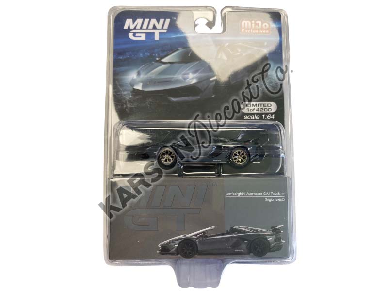 CHASE Lamborghini Aventador SVJ Roadster Griglo Telesto (Mini GT) Diecast 1:64 Scale Model - True Scale Miniatures MGT00425