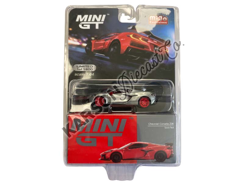 CHASE 2023 Chevrolet Corvette Z06 - Torch Red (Mini GT) Diecast 1:64 Scale Model - TSM MGT00477