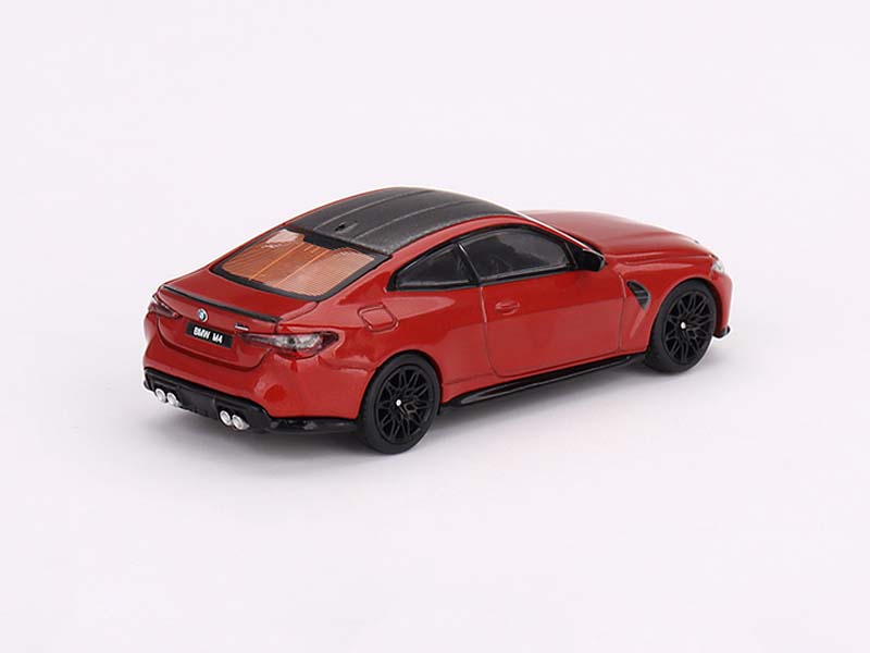 CHASE BMW M4 Competition (G82) Toronto Red Metallic LHD (Mini GT) Diecast 1:64 Scale Models - TSM MGT00566