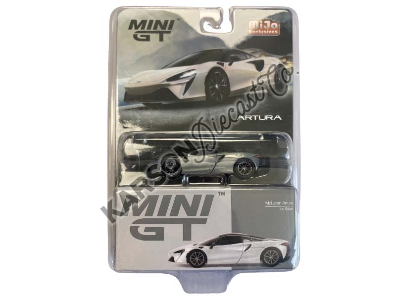 CHASE McLaren Artura Ice Silver - MiJo Exclusive (Mini GT) Diecast 1:64 Scale Model - TSM MGT00582