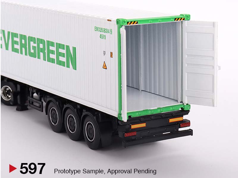 PRE-ORDER Western Star 49X w/ 40′ Reefer Container EVERGREEN Limited  Edition (Mini GT) Diecast 1:64 Scale Model - TSM MGT00597