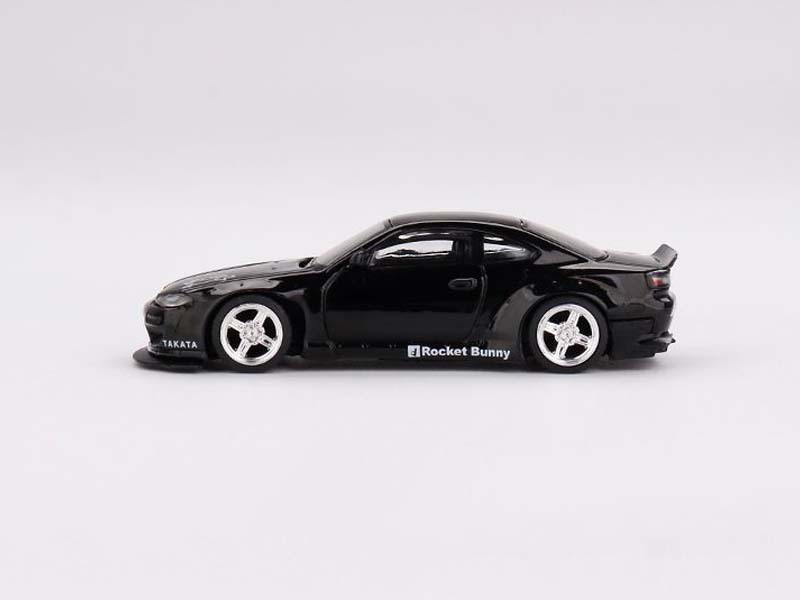 CHASE Nissan Silvia (S15) Rocket Bunny Black Pearl RHD - MiJo Exclusive (Mini GT) Diecast 1:64 Scale Model - TSM MGT00602