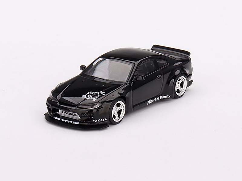 CHASE Nissan Silvia (S15) Rocket Bunny Black Pearl RHD - MiJo Exclusive (Mini GT) Diecast 1:64 Scale Model - TSM MGT00602