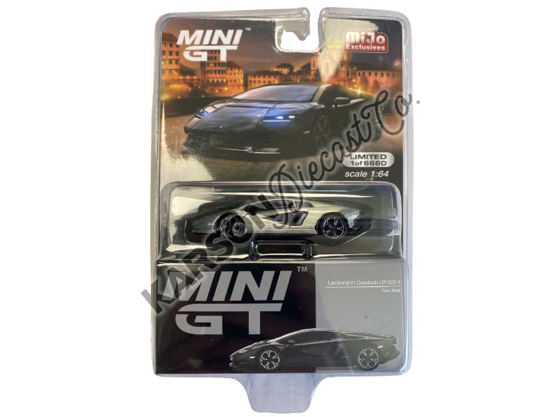 CHASE Lamborghini Countach LPI 800-4 Nero Maia LHD - MiJo Exclusive (Mini GT) Diecast 1:64 Scale Model - TSM MGT00607