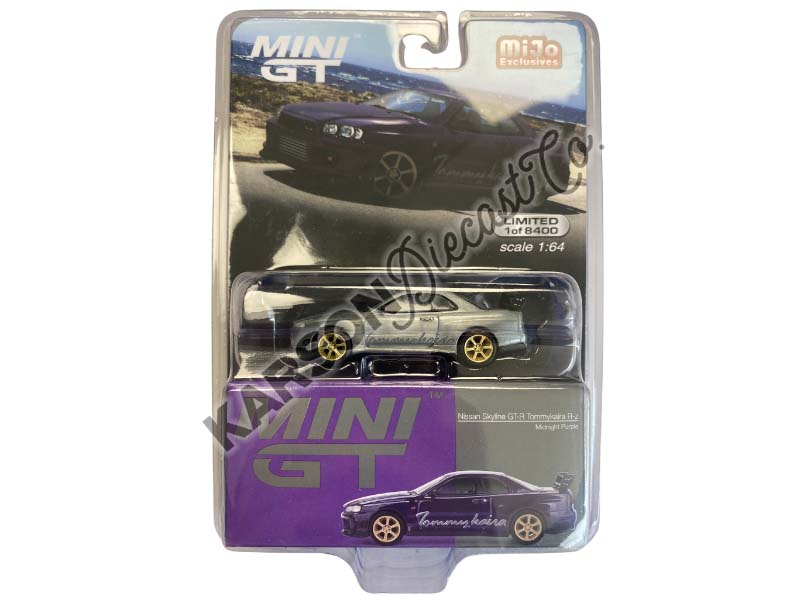 CHASE Nissan Skyline GT-R (R34) Tommykaira R-z Midnight Purple (Mini GT) Diecast 1:64 Scale Model - TSM MGT00616