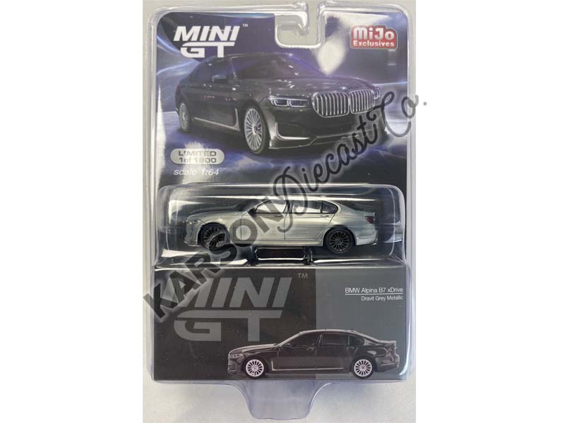 CHASE BMW Alpina B7 xDrive Dravit Grey Metallic (Mini GT) Diecast 1:64 Scale Model - TSM MGT00619