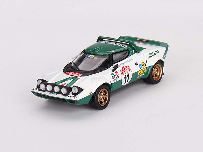 1975 Lancia Stratos HF Rally Sanremo Winner #11- White (Mini GT) Diecast 1:64 Scale Model - TSM MGT00628