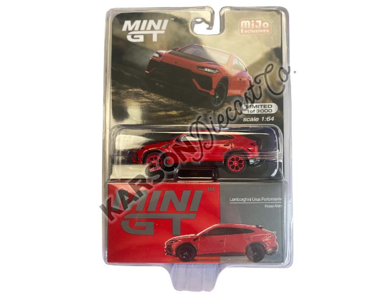 CHASE Lamborghini Urus Performante – Rosso Mars (Mini GT) Diecast 1:64 Scale Model - TSM MGT00657