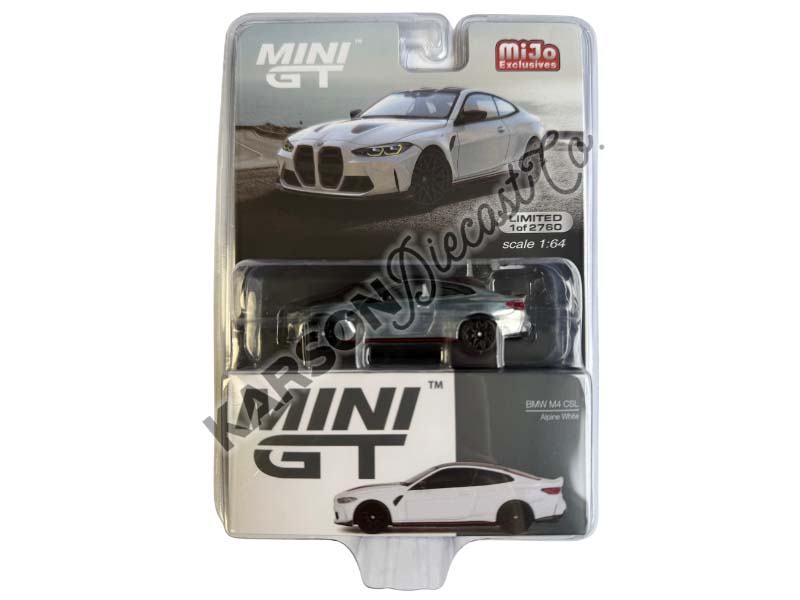 CHASE BMW M4 CSL – Alpine White (Mini GT) Diecast 1:64 Scale Model - TSM MGT00683