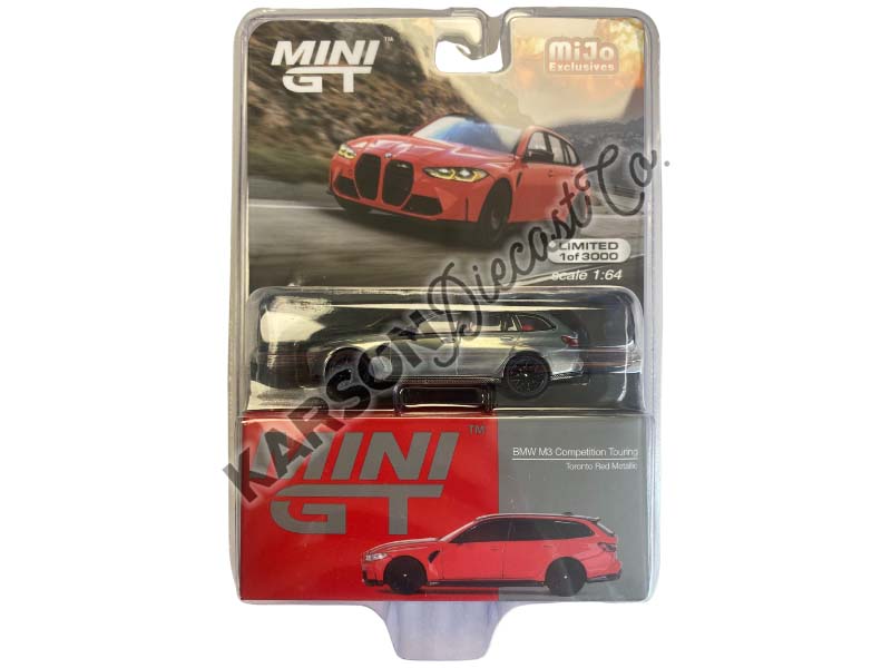 CHASE BMW M3 Competition Touring Toronto Red Metallic (Mini GT) Diecast 1:64 Scale Model - TSM MGT00700