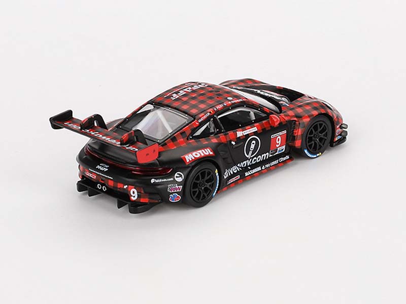 PRE-ORDER Porsche 911 GT3 R #9 GTD PRO Pfaff Motorsports IMSA 2023 Sebring 12 Hrs. Winner (Mini GT) Diecast 1:64 Scale Model - TSM MGT00770