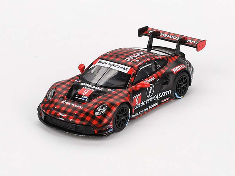 PRE-ORDER Porsche 911 GT3 R #9 GTD PRO Pfaff Motorsports IMSA 2023 Sebring 12 Hrs. Winner (Mini GT) Diecast 1:64 Scale Model - TSM MGT00770