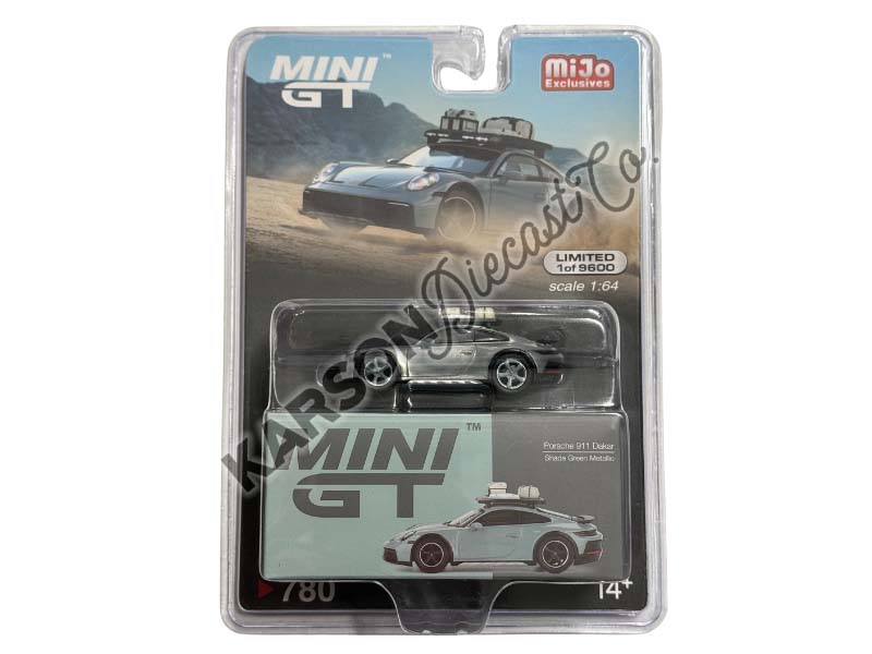 CHASE Porsche 911 Dakar – Shade Green Metallic (Mini GT) Diecast 1:64 Scale Model - TSM MGT00780