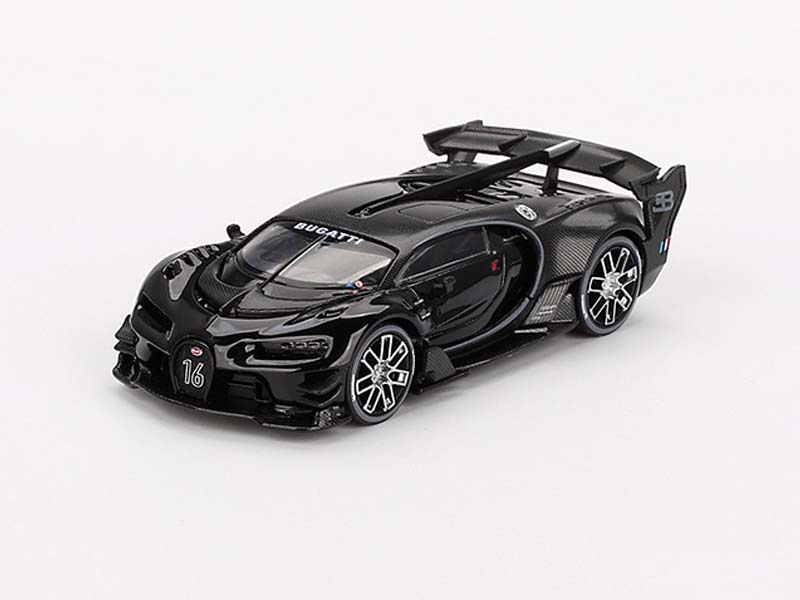 PRE-ORDER Bugatti Vision Gran Turismo – Black (Mini GT) Diecast 1:64 Scale Model - TSM MGT00795