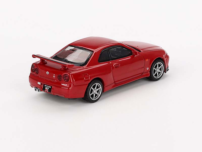 PRE-ORDER Nissan Skyline GT-R (R34) V-Spec Active Red (Mini GT) Diecast 1:64 Scale Model - TSM MGT00796