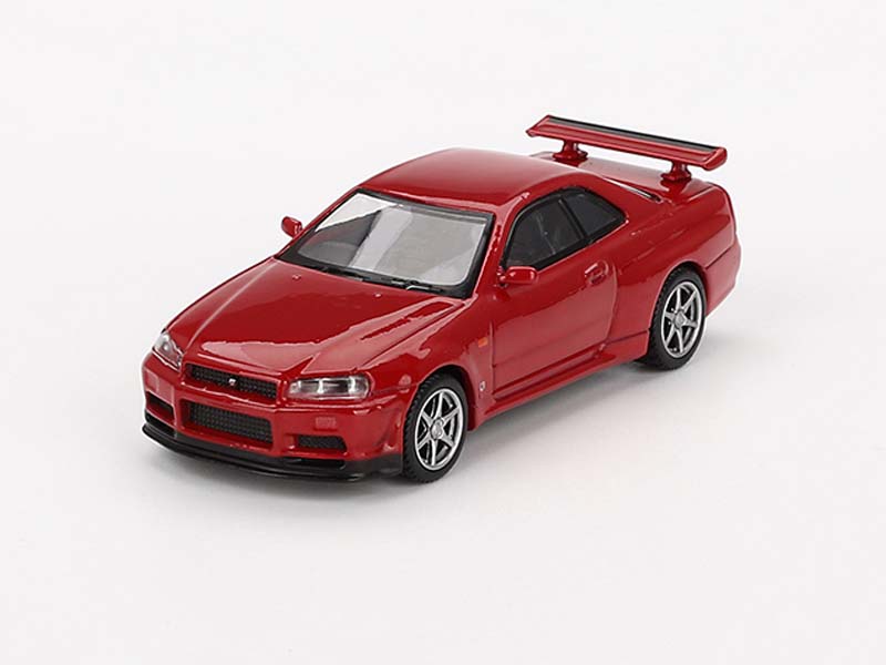 PRE-ORDER Nissan Skyline GT-R (R34) V-Spec Active Red (Mini GT) Diecast 1:64 Scale Model - TSM MGT00796