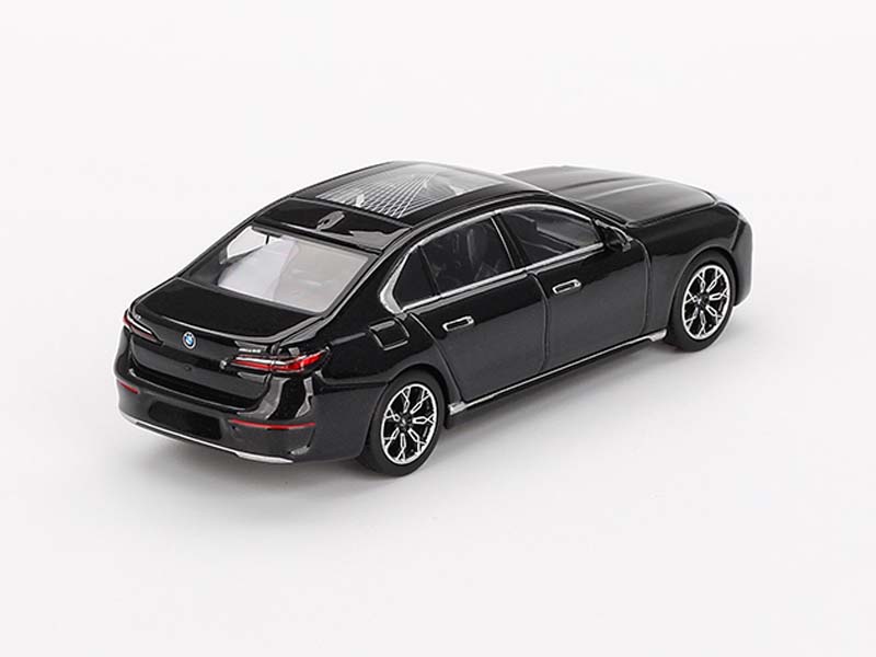 PRE-ORDER BMW i7 eDrive50 Black Sapphire (Mini GT) Diecast 1:64 Scale Model - TSM MGT00802