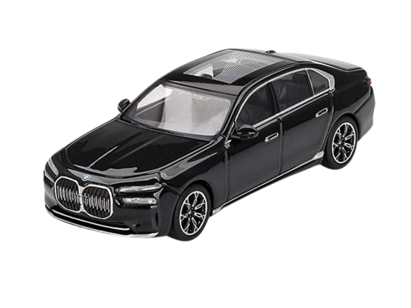 BMW i7 eDrive50 Black Sapphire (Mini GT) Diecast 1:64 Scale Model - TSM MGT00802