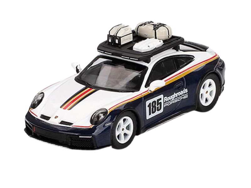 Porsche 911 Dakar Rallye Design Package White/Gentian Blue Metallic (Mini GT) Diecast 1:64 Scale Model - TSM MGT00805